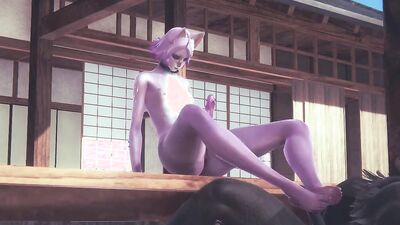 Sexy catboy pink Yaoi Furry animation