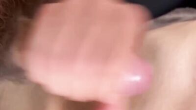 Femboy eats cum! Daddy gushes cum into the mouth of a young sissy twink!