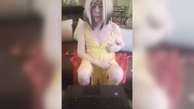 Diana gets naked and masturbates