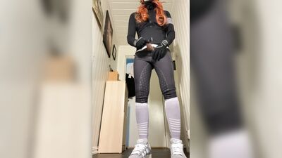 Equestrian in grey