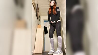 Equestrian in grey