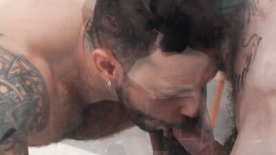 BROMO - Hot Dudes Troy Daniels And John Brachalli Play With Each Other's Junks Until They Cum All Over Each Other
