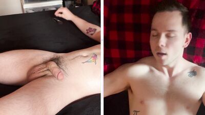Twunk Jerks Big Dick from Above & the Side