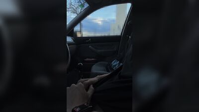 Masturbating in My Parked Car While People Walk By - Public Outdoor Risky Real Caught