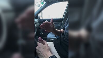 Masturbating in My Parked Car While People Walk By - Public Outdoor Risky Real Caught