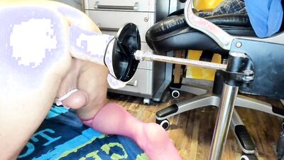 Sissy gets hole machine fucked to the max