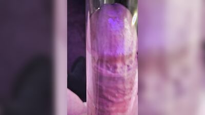 Mr Thick Dick 01: Milking Machine on an 8 inch thick uncut cock