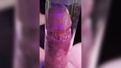 Mr Thick Dick 01: Milking Machine on an 8 inch thick uncut cock