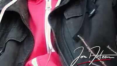 Jon Arteen wants to cum outdoor but it's a ruined orgasm