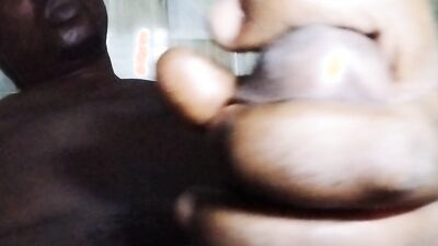 Dickmarley, horny wet black cock masturbating.