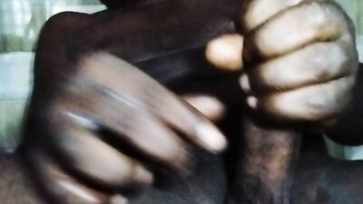 Dickmarley, horny wet black cock masturbating.