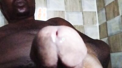 Dickmarley, horny wet black cock masturbating.