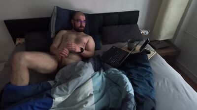 Watching porn in bed