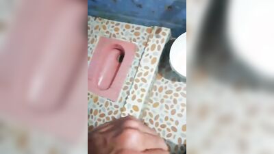 Cum my big dick in washroom