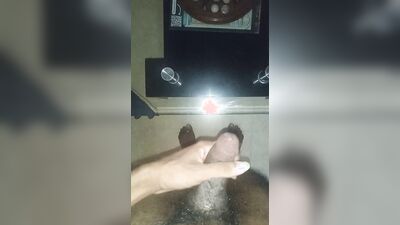 Jim jerks off and cums on the table