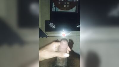 Jim jerks off and cums on the table