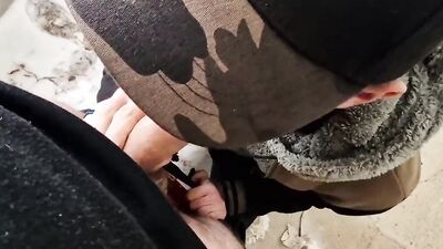 The student hid jerking off in an abandoned hospital, but I fucked him for it bareback