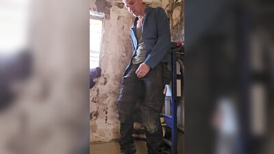 Permanently bi-man gets it with a and masturbates while working Part 1