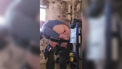 Permanently bi-man gets it with a and masturbates while working Part 1