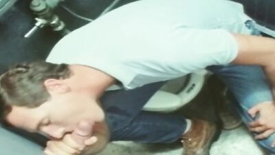Naughty Rick Drains A Huge Dick In Mysterious Gloryhole