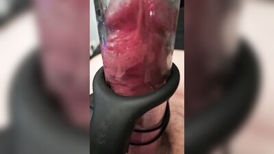 Mr Thick Dick 02: Milking Machine on an 8 inch thick uncut cock