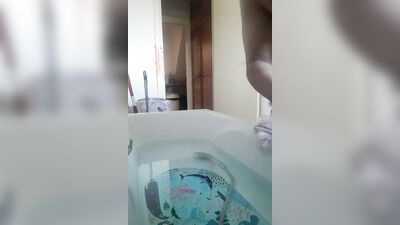 Bathroom male masturbation thinking about his Ex
