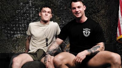 Abbie Twink Licks Up Beefy Soldier Load - Jason Windsor, Tyler James - FULL SCENE - ActiveDuty