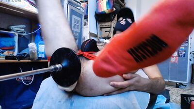 More FFun with my machine and toys!! Love getting my ass filled with deep and wide toys.