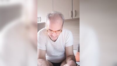 I jerk my hard cock, piss twice in the empty bottle and read a book.