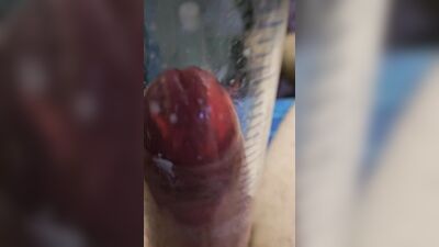 Milking Machine Session.15 - Uncut Married Tradie shoots 2 loads into milking machine