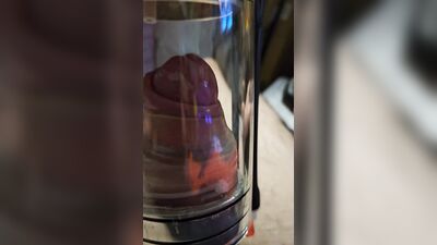 Milking Machine Session.15 - Uncut Married Tradie shoots 2 loads into milking machine