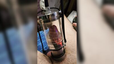 Milking Machine Session.15 - Uncut Married Tradie shoots 2 loads into milking machine