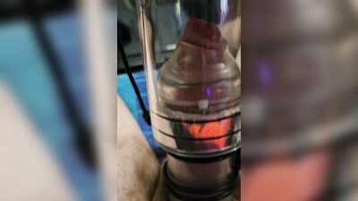 Milking Machine Session.15 - Uncut Married Tradie shoots 2 loads into milking machine