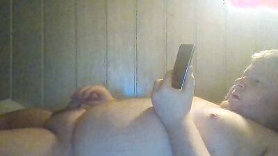 Fat boy moans and has the spas of his life