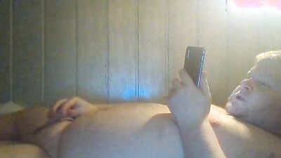 Fat boy moans and has the spas of his life