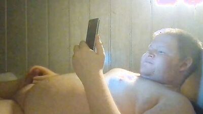 Fat boy is mega horny