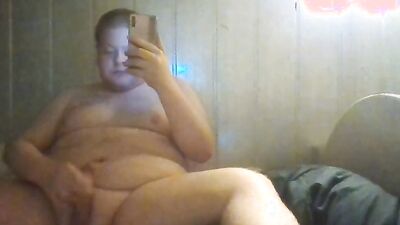Fat boy is mega horny
