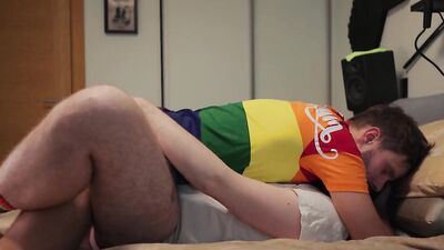 Homemade Sex From Young Gay Couple with Big Cock, Underwear and Breeding