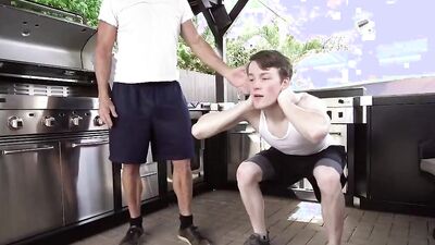Julian Waits & Matthew Figata are screwing in the kitchen