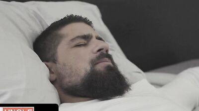 Skinny lad gets his ass destroyed with perverted stepdad's wood