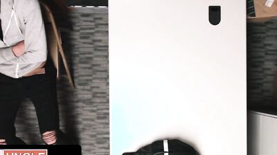 Skinny thief is forced to sucked a cock and gets ass-fucked