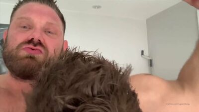 Bearded man films that pretty guy while fucking him hard