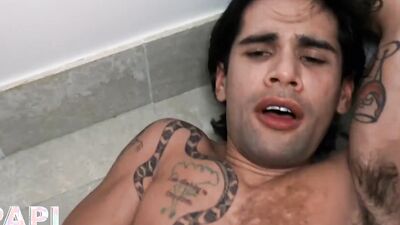 Pretty Latino guy is fucked and fed with some white spunk