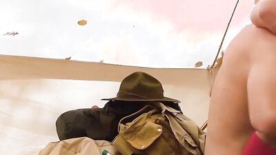 Naughty scout is nailing his master's ass with a dick