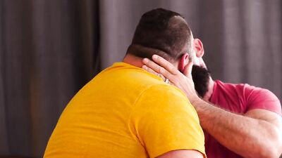 Rex Blue and his beefed dude are bonking in their apartment