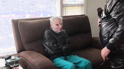 Jun 14 2022 - A relaxing time in my straitjacket with heat shrink wrap breath control