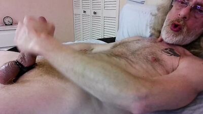 JerkinDad14 - Goon Gone Wild: Mature Hairy Daddy Edges His Big Gay Greasy Dong Plus Butthole Exposure & Massive Cumshot