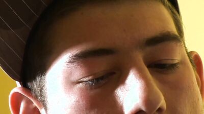 Cute horny Greg Salim is into hot jerking off until a big thick cock cum violently