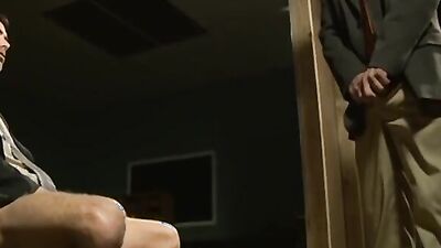 Pornstar Tommy DeLuca and Brock Rustin team up for a steamy group sex session with a group of working men craving for a big load