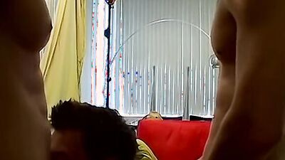 Cock Feast For Hungry Jeremiah Johnson In A Threeway Blowjob